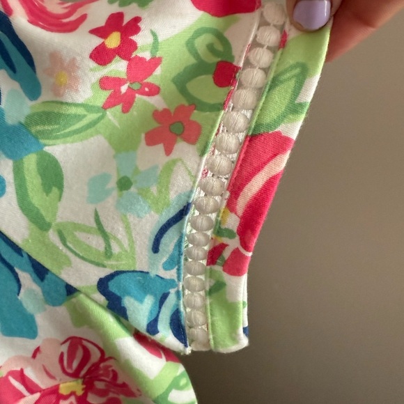 Talbots Small 100% Cotton Short Sleeve Casual Floral Dress - Picture 6 of 7